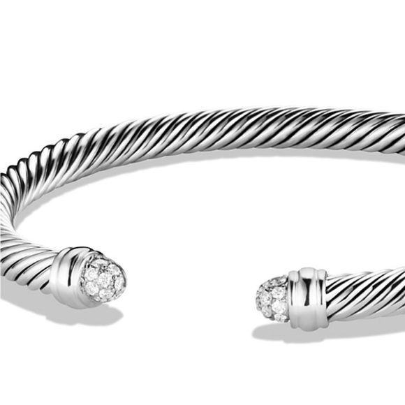David Yurman Cable Classics Bracelet with Pave Diamond Tips - Picture 3 of 5